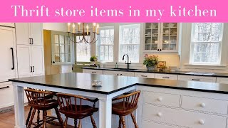 Thrift store and consignment items in my New England kitchen  a few kitchen organization tips [upl. by Alix189]