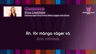 Elisa Lindström  quotCasanovaquot on screen lyrics [upl. by Assilat128]