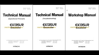 Hitachi EX135UR Technicial and Workshop Manual [upl. by Ahsinehs127]