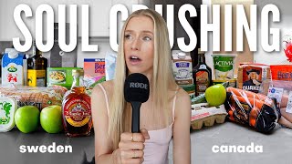 I Got 100 Groceries in Canada vs Sweden shocking results [upl. by Guerin]