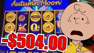 High Limit Dragon LinkGONE WRONG👎 up to 10 a Spin Autumn Moon Slot Machine  w Juicy Deucey [upl. by Avilys]