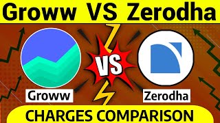 Groww VS Zerodha Charges Comparison  Groww amp Zerodha Which Is Best Brokar [upl. by Kristal572]