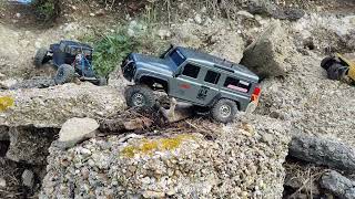 RC crawling hayling island seaside oyster banks axialscx10 traxxastrx4 vanquish vs410 trails [upl. by Frazer533]