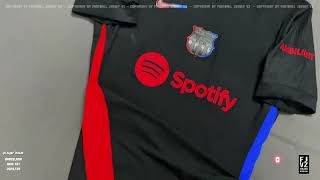 Unboxing Barcelona away shirt 202425 player issue old sponsor [upl. by Zaller]