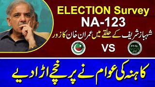 Election Survey  Shahbaz Sharif K Halqy men Imran Khan Ka Zor Kahna ki Awam ny Pakhachy Ura Diay [upl. by Kcorb]