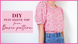 DIY Puff Sleeves Top  How To Cut And Sew Puff Sleeves Top  Thuy Sewing [upl. by Ahsemik787]