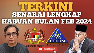 TERKINI SYABAS SENARAI HABUAN RAKYAT BULAN FEBRUARI 2024 [upl. by Meridel]