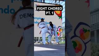 Taekwondo Fight Choreography Pt 1 taekwondo shorts [upl. by Lello388]