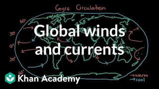 Global winds and currents  Middle school Earth and space science  Khan Academy [upl. by Auberbach]