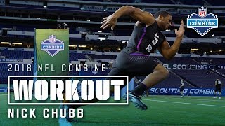 Nick Chubbs 2018 NFL Combine Workout [upl. by Adamok]