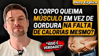 O CORPO QUEIMA MÚSCULOS AO INVÉS DA GORDURA NA AUSENCIA DE CALORIAS MESMO Entenda  Muzy Explica [upl. by Nnaarat]