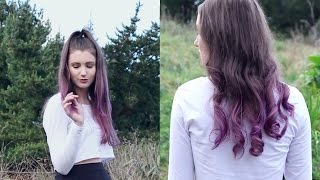 Purple Ombre Hair  DIY for brown hair [upl. by Norvil]