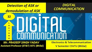 Lecture No 32  Demodulation of ASK [upl. by Anwahsed]