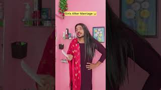 Girls Before marriage After marriage 🤣 comedy shorts [upl. by Sirrap280]