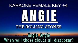 The Rolling Stones  Angie Karaoke Female Key Nada Wanita 4 E mayor [upl. by Berton299]