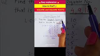 Find smallest square number that is divisible by 4912  maths viralvideo squareroot class8th [upl. by Reniti]