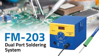 Hakko FM203 Dual Port Soldering Station — Video by American Hakko [upl. by Irafat]