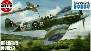 Special Hobby and Airfix 148 scale Supermarine Spitfire Mk XII  REVIEW [upl. by Adnorrahs]