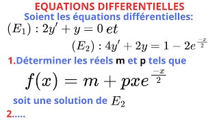 EQUATION DIFFERENTIELLE AVEC SECOND MEMBRE [upl. by Siduhey51]