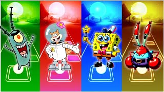 Plankton 🆚 Sandy Cheeks 🆚 SpongeBob 🆚 Mr Krabs  Tiles Hop [upl. by Hymie]