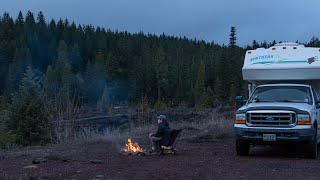 Alone on a Peaceful Rainy Night in my 4x4 Truck Camper [upl. by Taam]