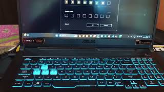 Asus Tuf gaming Laptop Keyboard RGB Colour change settings  Laptop Backlit Colour change settings [upl. by Ainoval]