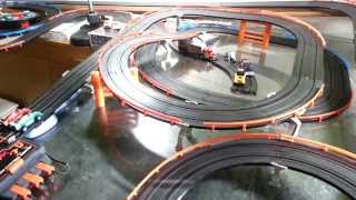 Micro scalextric slot car racing on tomy afx track [upl. by Moyer103]