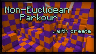 Minecraft NonEuclidean Parkour with Create [upl. by Anitselec]