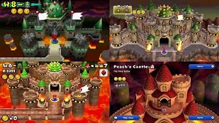 New Super Mario Bros Series  All Final Castles [upl. by Aznerol944]