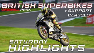 British Superbikes  Cadwell Park Saturday Highlights Ft Jumps amp Moments 26823 [upl. by Caraviello]