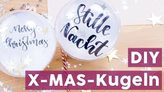 Weihnachtliches Handlettering Hübsche DIYChristbaumkugeln [upl. by Timofei137]