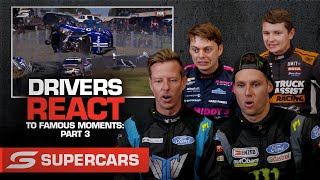 Drivers REACT to famous Supercars moments  Part 3  Supercars 2022 [upl. by Hayila]