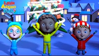 Jingle Bell Rock  Childrens BEST Christmas Songs  Sing amp Dance Along with Little Action Kids [upl. by Ramas]