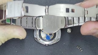 How To Change Battery Rado Ovation Jubilé  Vintage Ceramic Quartz Watch  Diamond Dial [upl. by Arahsak408]