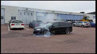 Saab 93SC Nordic V6R E85 Burnout [upl. by Tacklind]