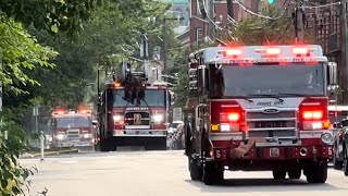 TWO FULL HOUSE RESPONSES Multiple Jersey City Fire Dept Units Respond URGENT To a Reported Fire [upl. by Hwu]