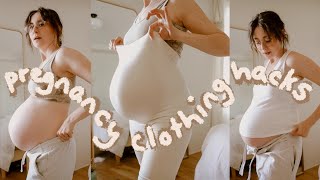 MONEY SAVING MATERNITY CLOTHING HACKS  How To Dress The Bump On A Budget [upl. by Aicirtac]