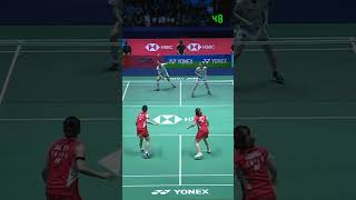 Longest rally 71 shots ChenJia vs MatsuyamaShida  French Open 2024 WD F shorts badminton [upl. by Aivad]