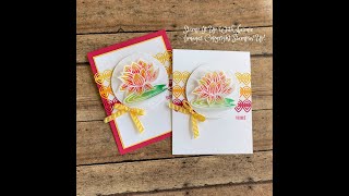 Stampin Up Lovely Lily Pad Thank You Card Tutorial [upl. by Eugenio847]