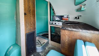 Replacing a Camper Shower in a Vintage Airstream Trailer RV [upl. by Ahsilyt]