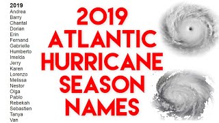 2019 Atlantic Hurricanes Season AZ Names [upl. by Elhsa]