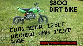 2020 COOLSTER 125CC DIRT BIKE REVIEW AND WHEELIES [upl. by Zumstein317]