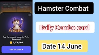 Hamster Combat Today Combo Card l Daily Combo Mission 14062024 [upl. by Etiam424]