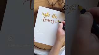 Rake the Leaves Calligraphy [upl. by Aihsekin]