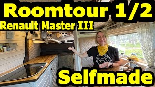 Innenausbau amp Ausstattung Renault Master 3 Roomtour durch unseren DIY Campervan [upl. by Annay111]