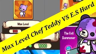 Maxed Out 1000 Leveled Chef Teddy VS The Evil Summoner Hard  Summoners Greed [upl. by Erlond]