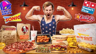 Eating The 10 SALTIEST Menu Items in Fast Food 12000 Calorie Challenge [upl. by Zilevi]