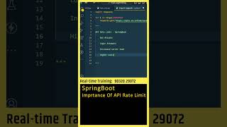 Java SpringBoot Tutorial API Rate Limit Spring Boot in Telugu Java Web Development shorts [upl. by Anahtor261]