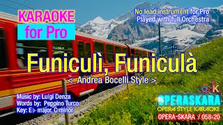 Funiculi Funicula Bocelli Style Karaoke for ProPlayed full Orchestra no lead instrument [upl. by Eemak966]