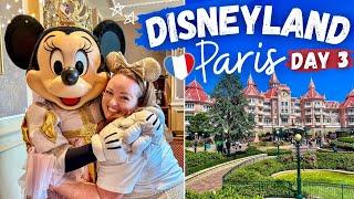 DISNEYLAND PARIS 2024 🏰 DAY 3 • Disneyland Hotel Review Royal Banquet Lunch amp Favourite Rides 🇫🇷✨ [upl. by Zeuqram932]